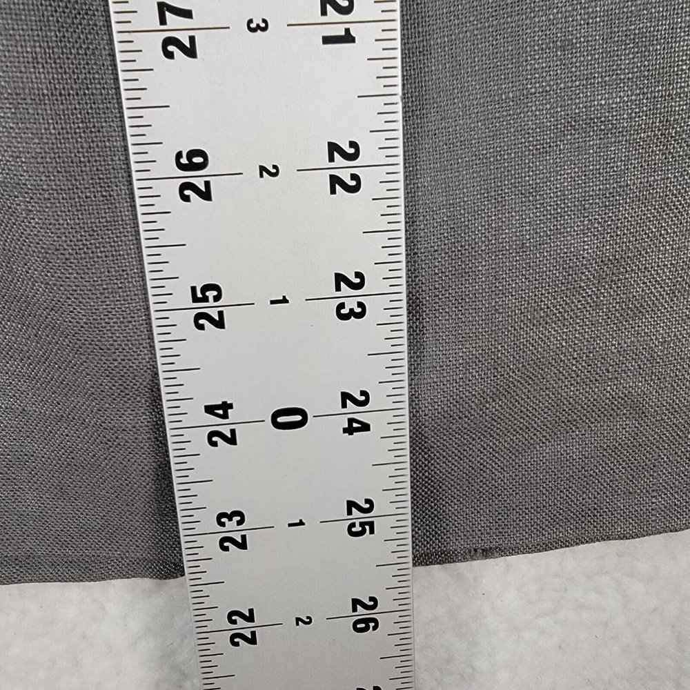 Vintage Liz Claiborne Gray Pure Linen High Waist Pleated Unique Pencil Skirt - Picture 7 of 12